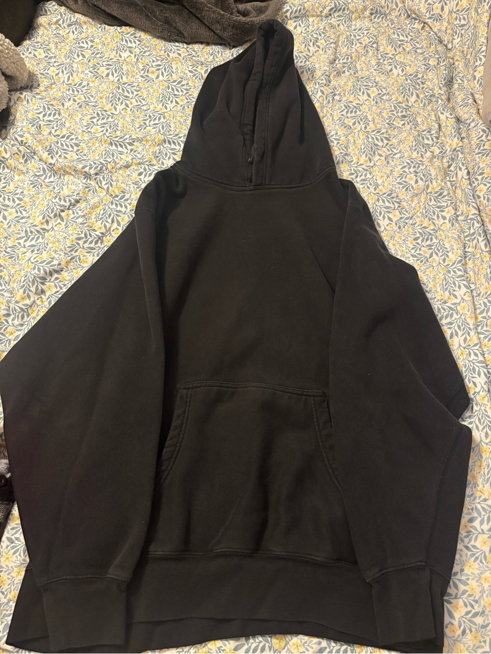 Men's Black Zip-Up Hoodie - Casual Everyday Pullover